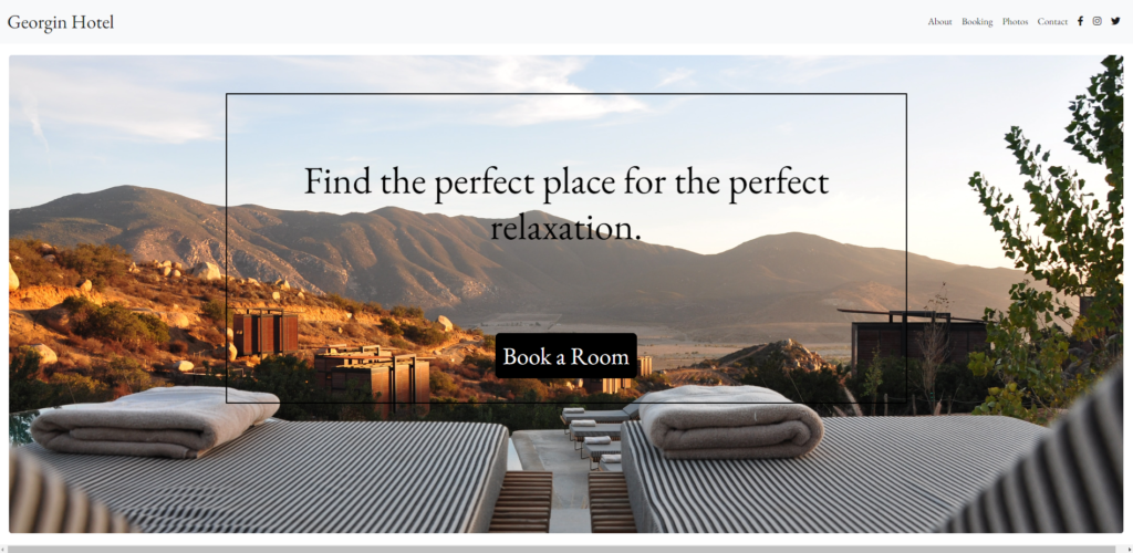 Georgin Hotel Website Screenshot