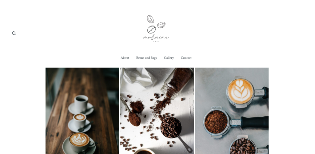 Moraine Cafe Website Screenshot